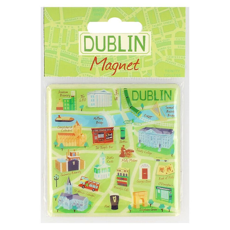 Map Of Dublin Designed Epoxy Magnet